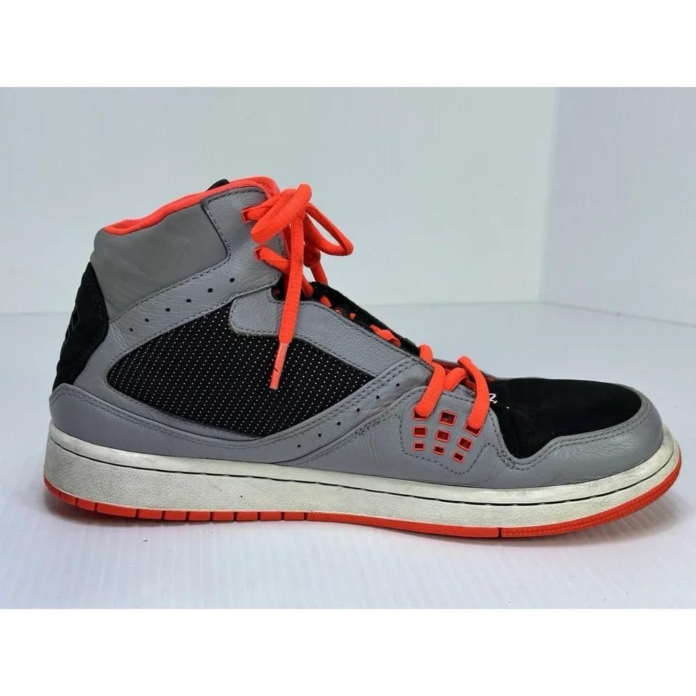 Nike Air Jordan 1 Flight Stealth Crimson Shoes Size 10 Gray Black 372704-028